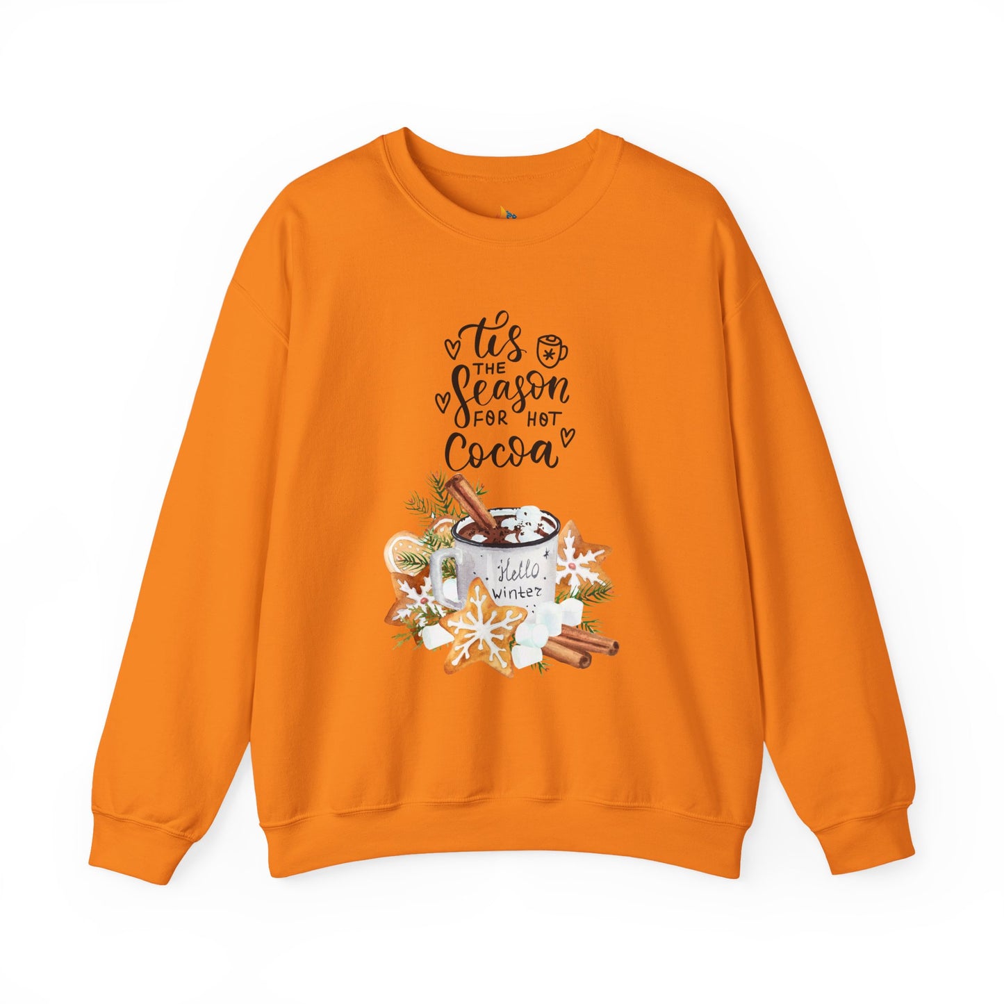 Tis the season for Hot Cocoa Christmas Sweatshirt, Unisex Crewneck, Holiday Season Outfit, Winter Sweatshirt
