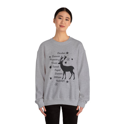 Reindeer, Christmas Sweatshirt, Unisex Crewneck, Holiday Season Outfit, Winter Sweatshirt