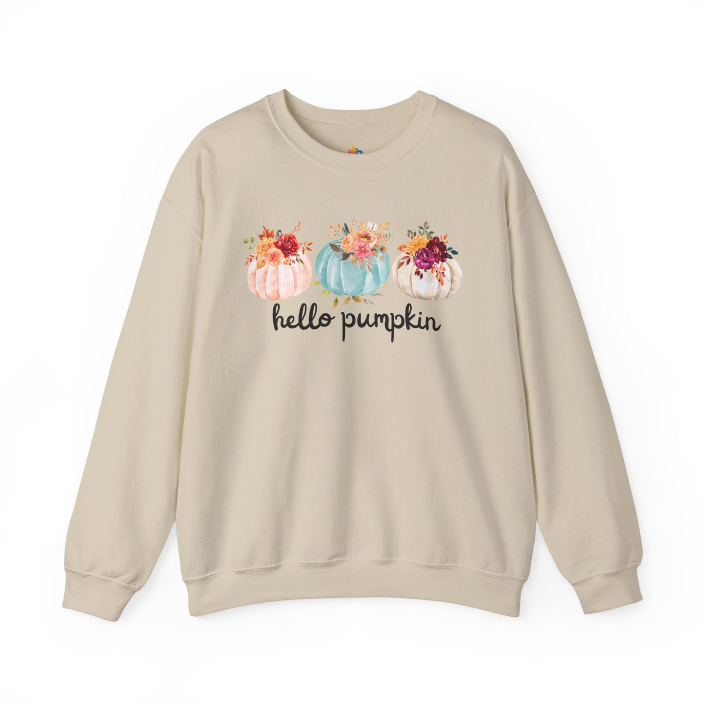 Hello Pumpkin Sweatshirt, Unisex Crewneck, Fall Season Outfit, Cozy Fall Gift, Halloween gift