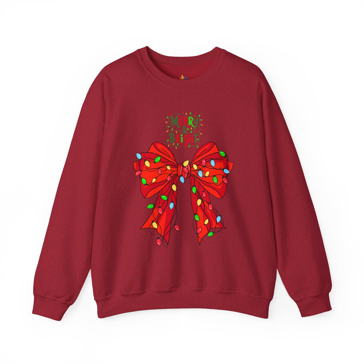 Merry & Bright, Christmas Sweatshirt, Unisex Crewneck, Holiday Season Outfit, Winter Sweatshirt