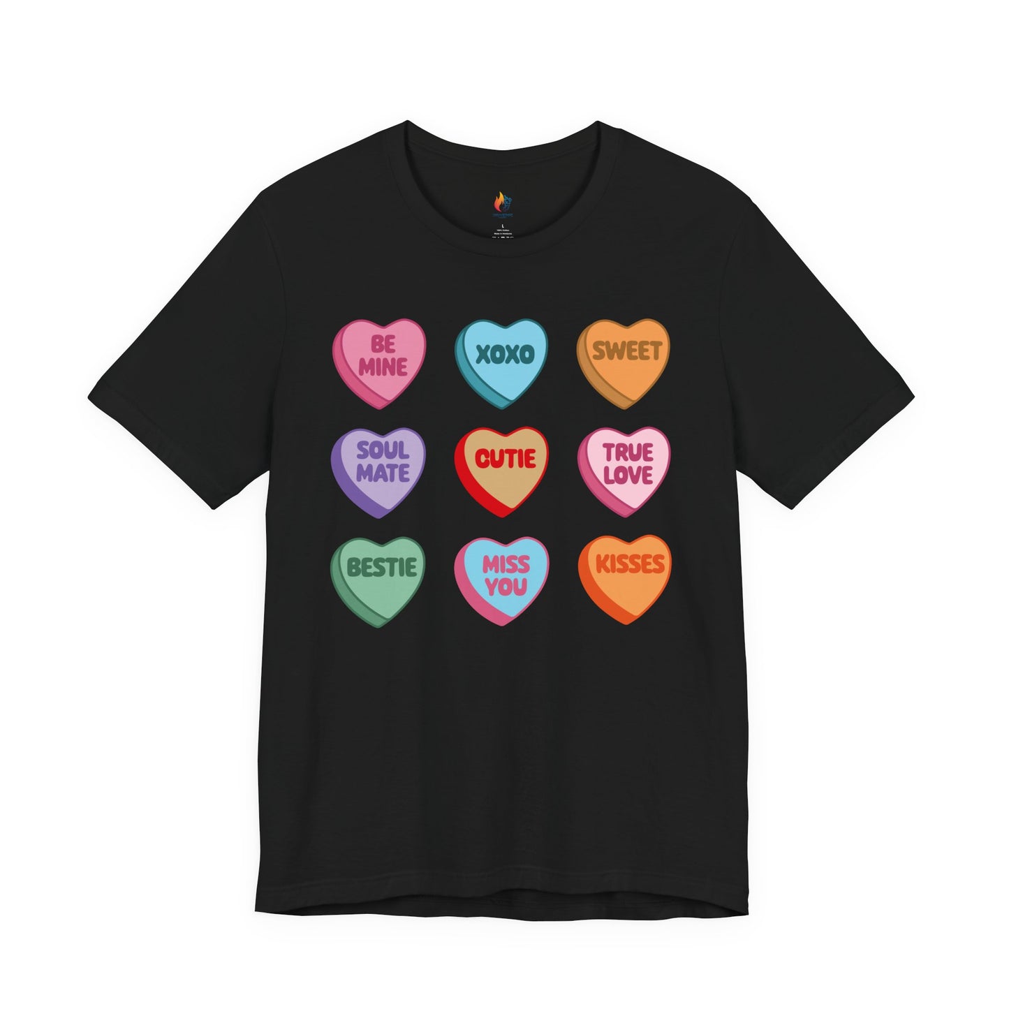 Candy Heart T-Shirt, Valentine’s Day T-shirt, Cute Valentine Shirt, Love Graphic Tee, Unisex Valentine Outfit, Gift for Him or Her, Romantic Holiday Tee