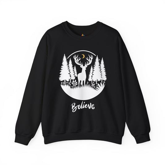 Believe, Christmas Sweatshirt, Unisex Crewneck, Holiday Season Outfit, Winter Sweatshirt