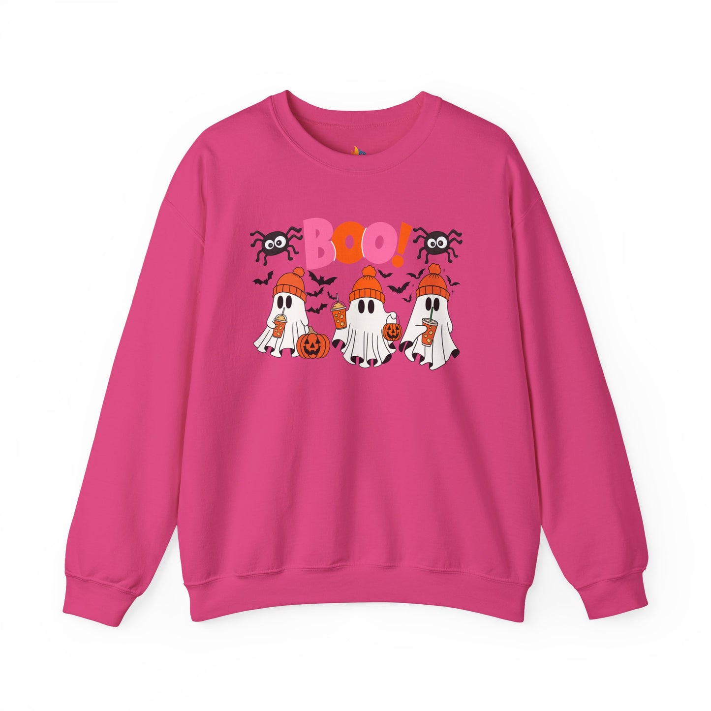 Boo Ghosts Halloween Sweatshirt, Unisex Crewneck, Funny Halloween Apparel, Spooky Season Outfit, Cozy Fall Gift, Spooky Cute, Retro Halloween Gift