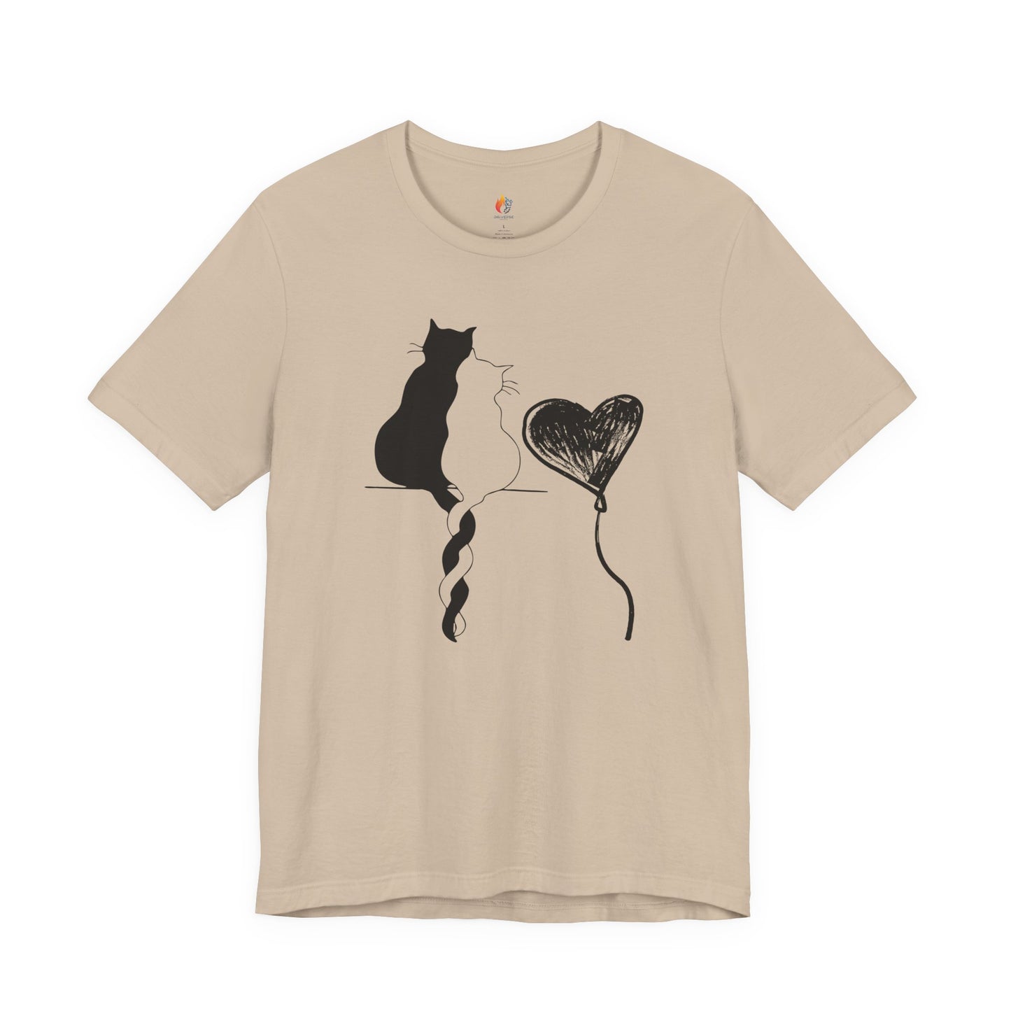 Cat Love T-Shirt, Valentine’s Day T-shirt, Cute Valentine Shirt, Love Graphic Tee, Unisex Valentine Outfit, Gift for Him or Her, Romantic Holiday Tee