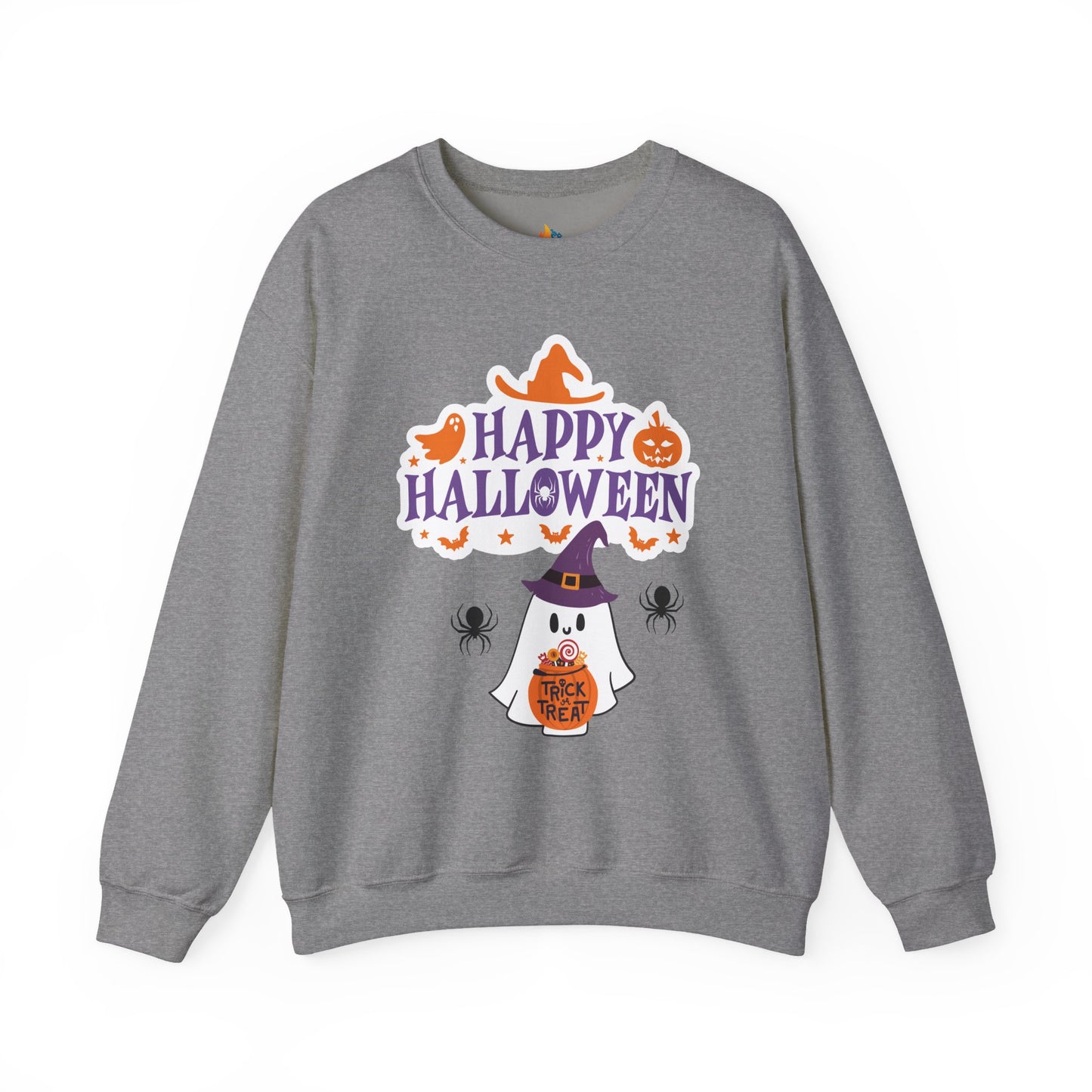 Happy Halloween Sweatshirt, Unisex Crewneck, Funny Halloween Apparel, Spooky Season Outfit, Cozy Fall Gift, Spooky Cute, Retro Halloween Gift