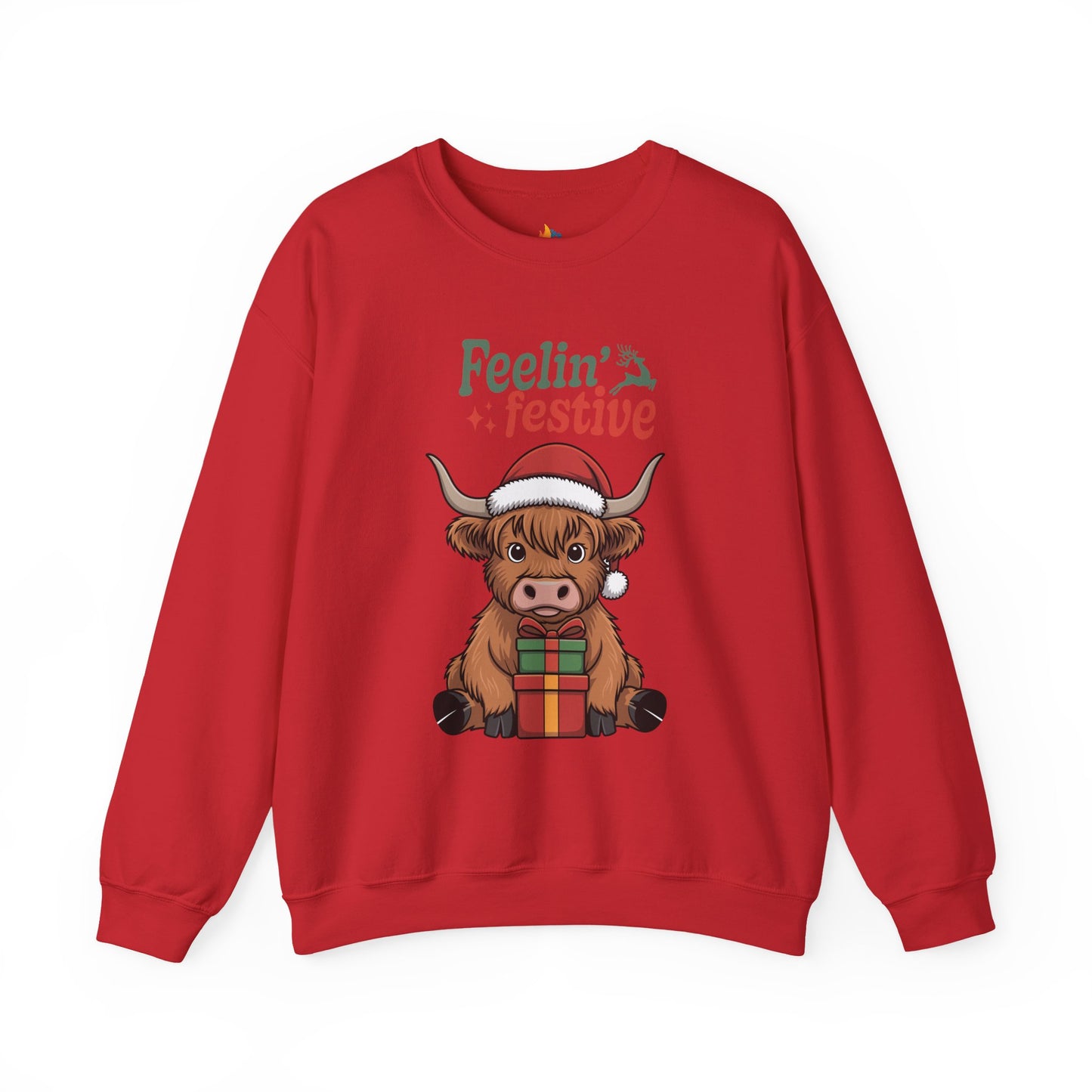 Feelin Festive, Christmas Sweatshirt, Unisex Crewneck, Holiday Season Outfit, Winter Sweatshirt
