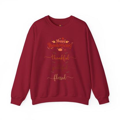 Happy Thanksgiving Sweatshirt, Unisex Crewneck, Fall Season Outfit, Cozy Fall Gift