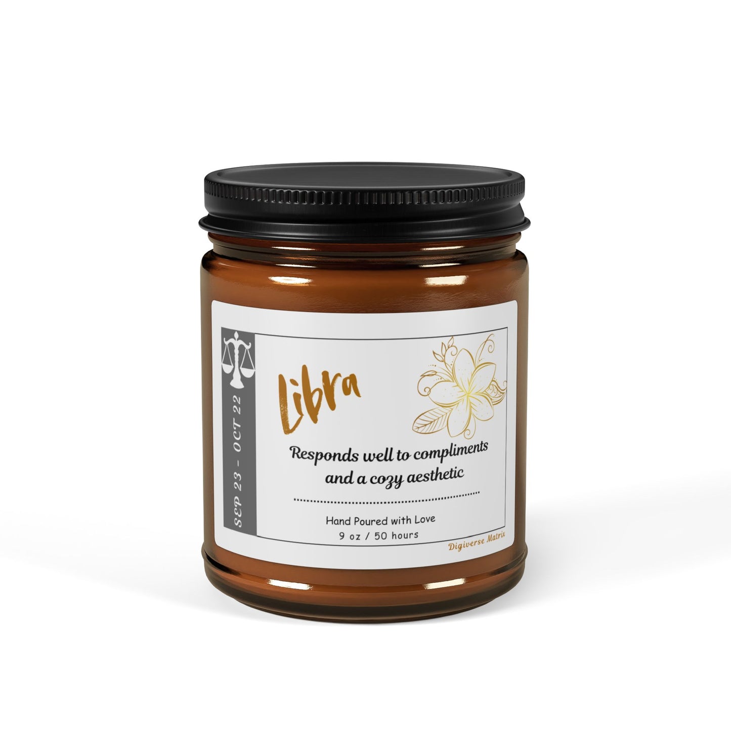Libra Candle, Zodiac Candle Collection, Astrology-Inspired Candles, Horoscope Gifts