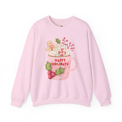 Happy Holidays, Christmas Sweatshirt, Unisex Crewneck, Holiday Season Outfit, Winter Sweatshirt