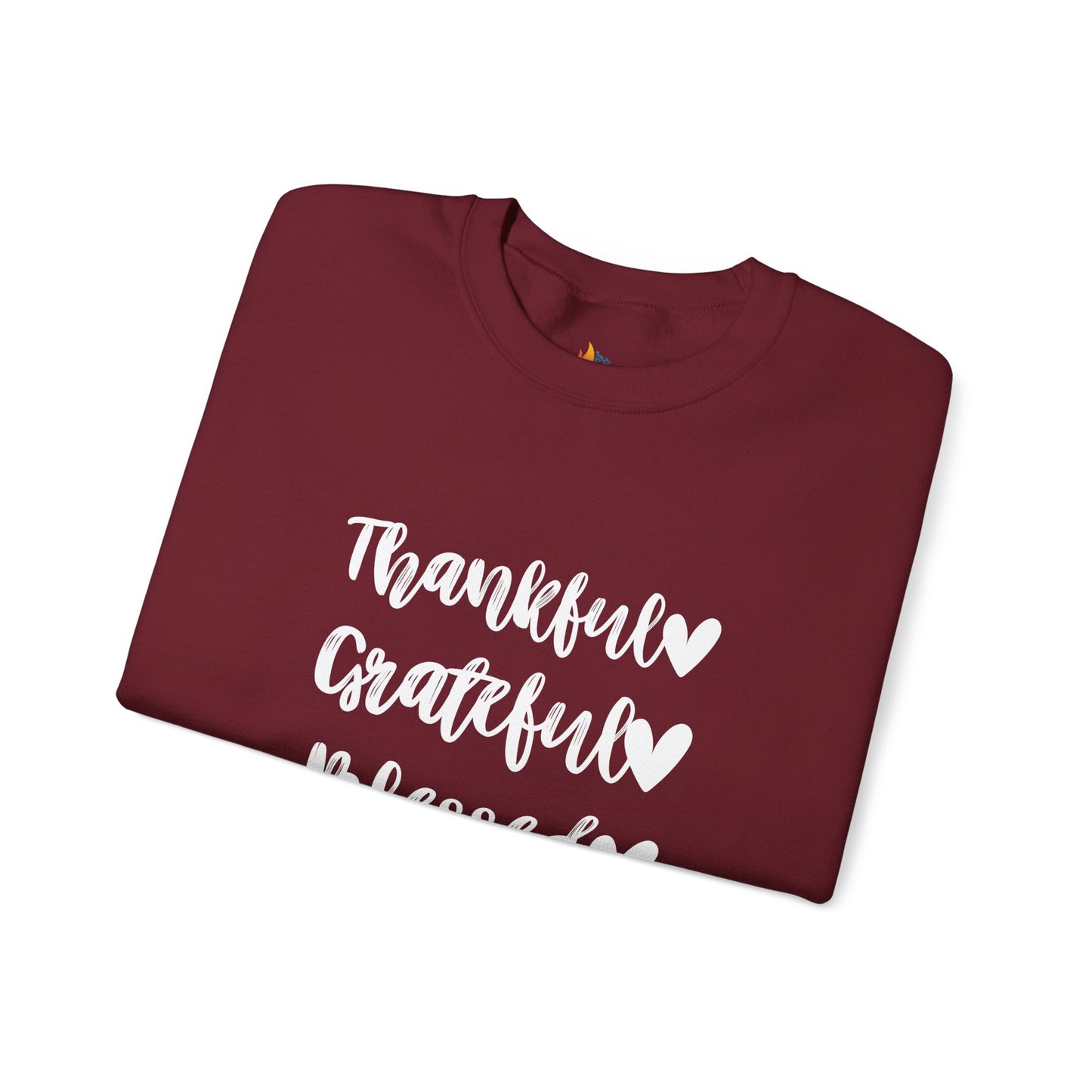 Thankful, Grateful, Blesses - Thanksgiving Sweatshirt, Unisex Crewneck, Fall Season Outfit, Cozy Fall Gift
