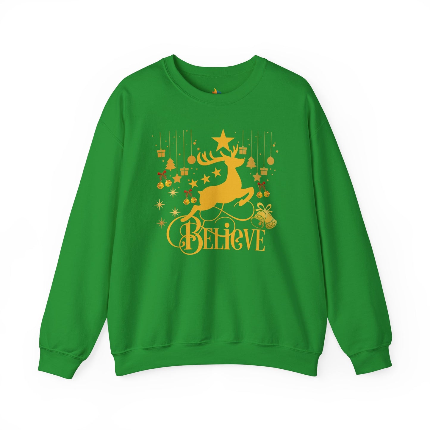 Believe, Christmas Sweatshirt, Unisex Crewneck, Holiday Season Outfit, Winter Sweatshirt