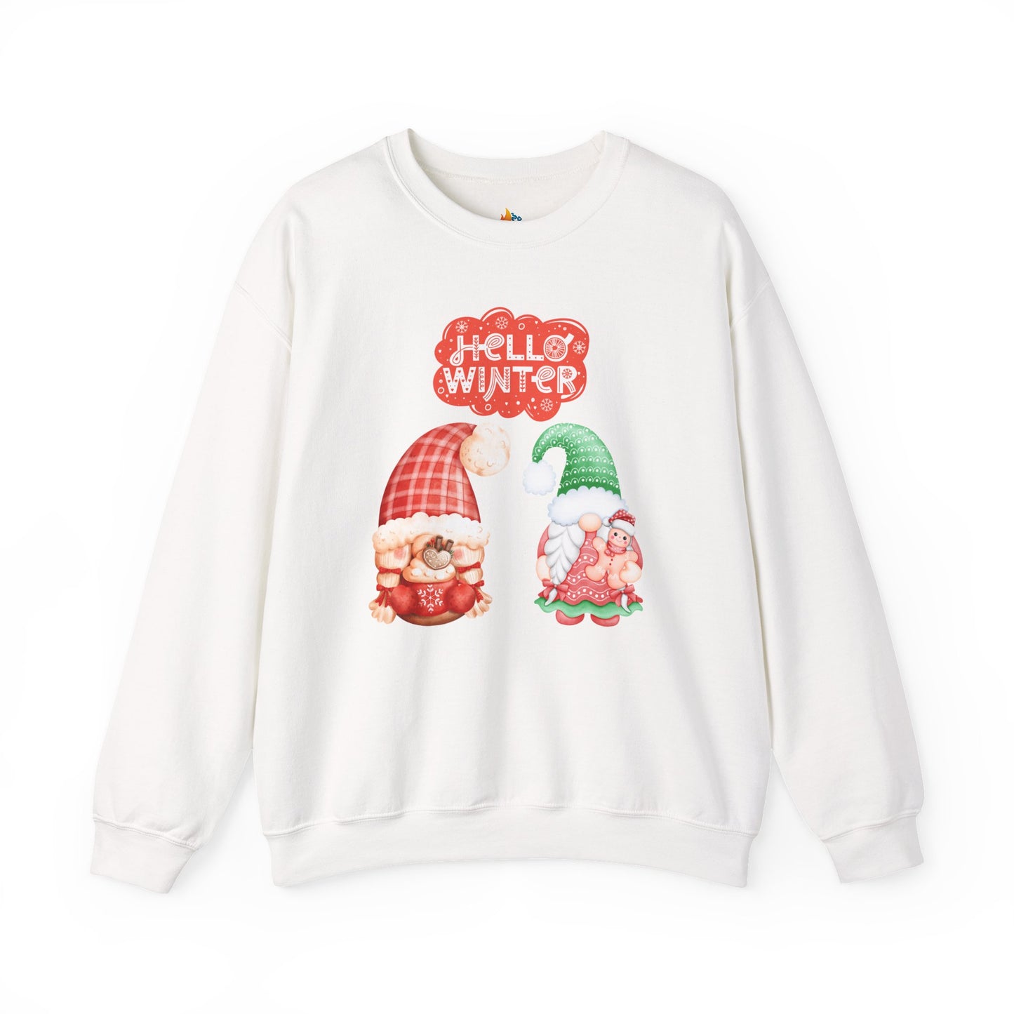 Hello Winter, Christmas Sweatshirt, Unisex Crewneck, Holiday Season Outfit, Winter Sweatshirt