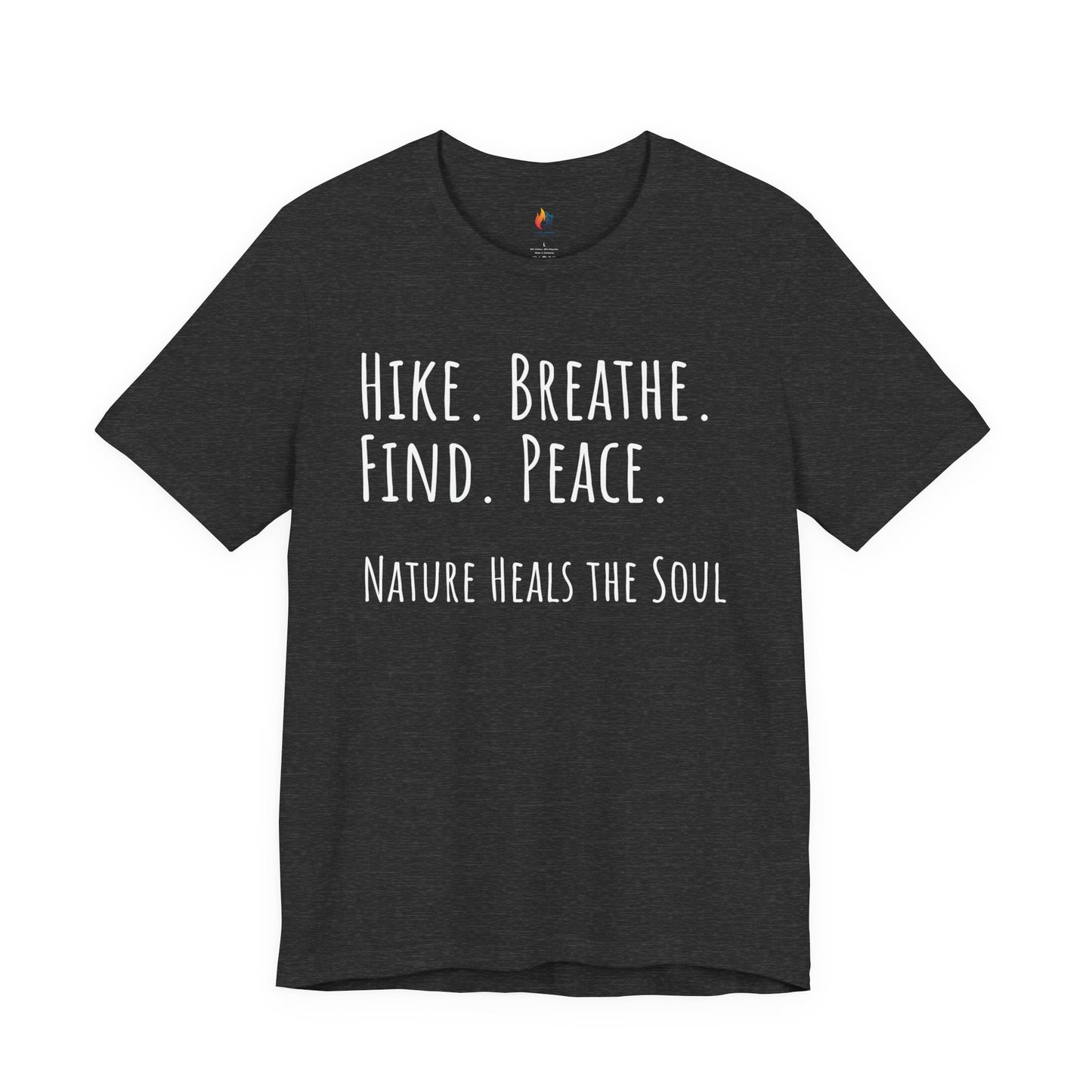 Travel lover T-Shirt - "Hike, Breathe, Find, Peace", Adventure Graphic Tee