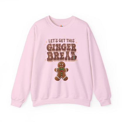Lets get Gingerbread Man, Christmas Sweatshirt, Unisex Crewneck, Holiday Season Outfit, Winter Sweatshirt