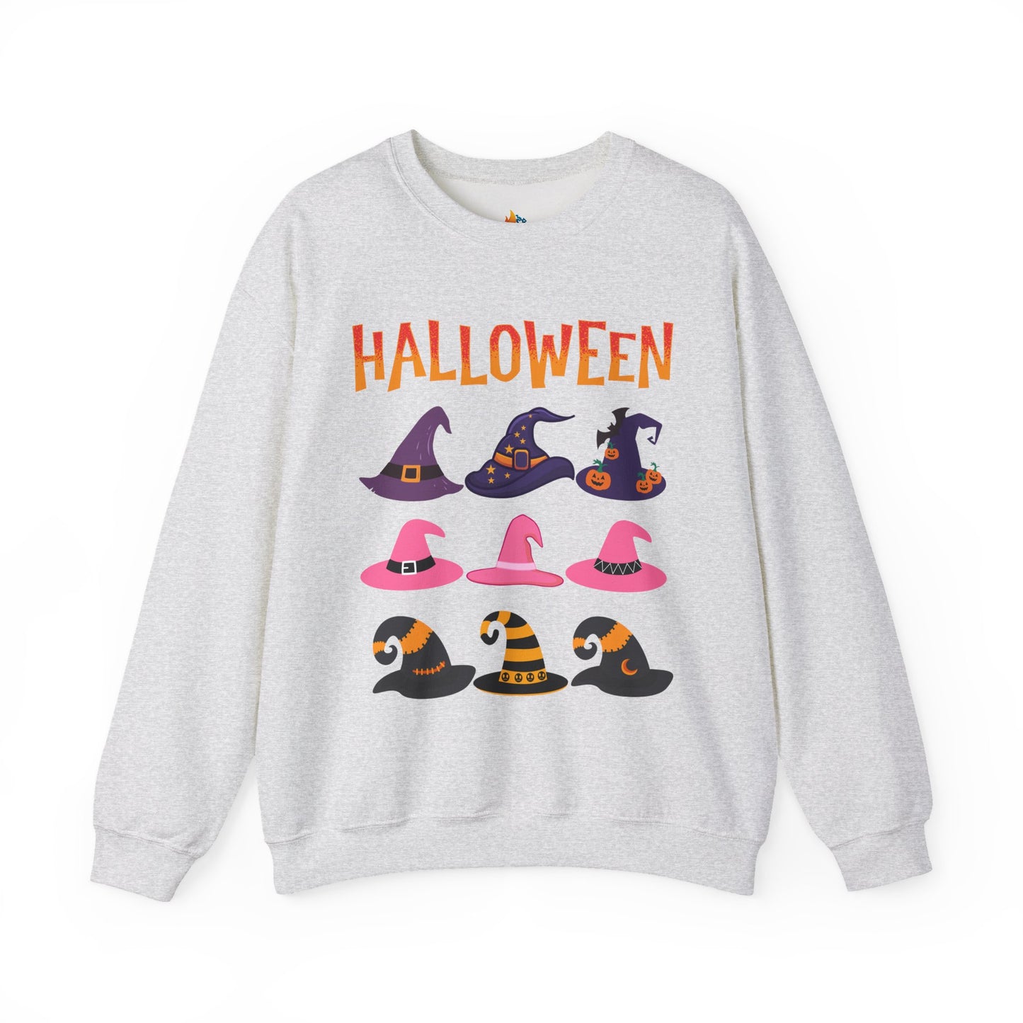 Halloween Witch hat Sweatshirt, Unisex Crewneck, Funny Halloween Apparel, Spooky Season Outfit, Cozy Fall Gift, Spooky Cute, Retro Halloween Gift