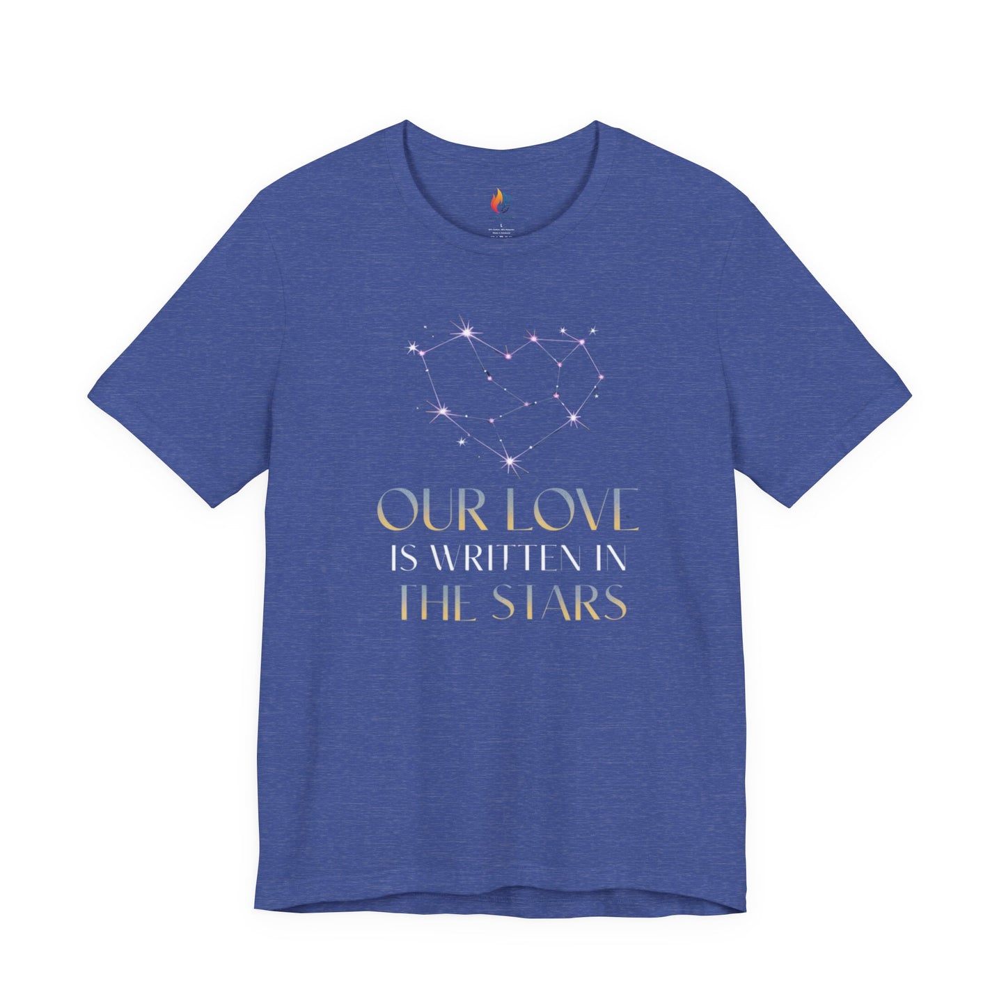 Love is written on the Stars T-Shirt, Valentine’s Day T-shirt, Cute Valentine Shirt, Love Graphic Tee, Unisex Valentine Outfit, Gift for Him or Her, Romantic Holiday Tee