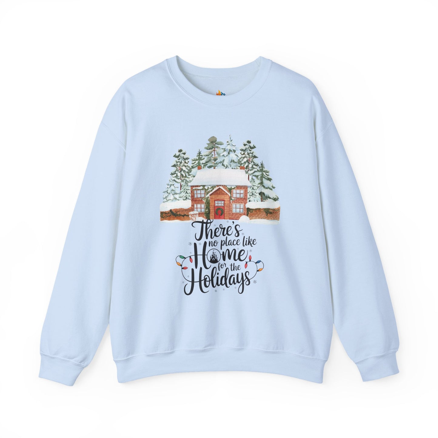 There is no place like Home for Holidays, Christmas Sweatshirt, Unisex Crewneck, Holiday Season Outfit, Winter Sweatshirt