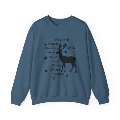 Reindeer, Christmas Sweatshirt, Unisex Crewneck, Holiday Season Outfit, Winter Sweatshirt