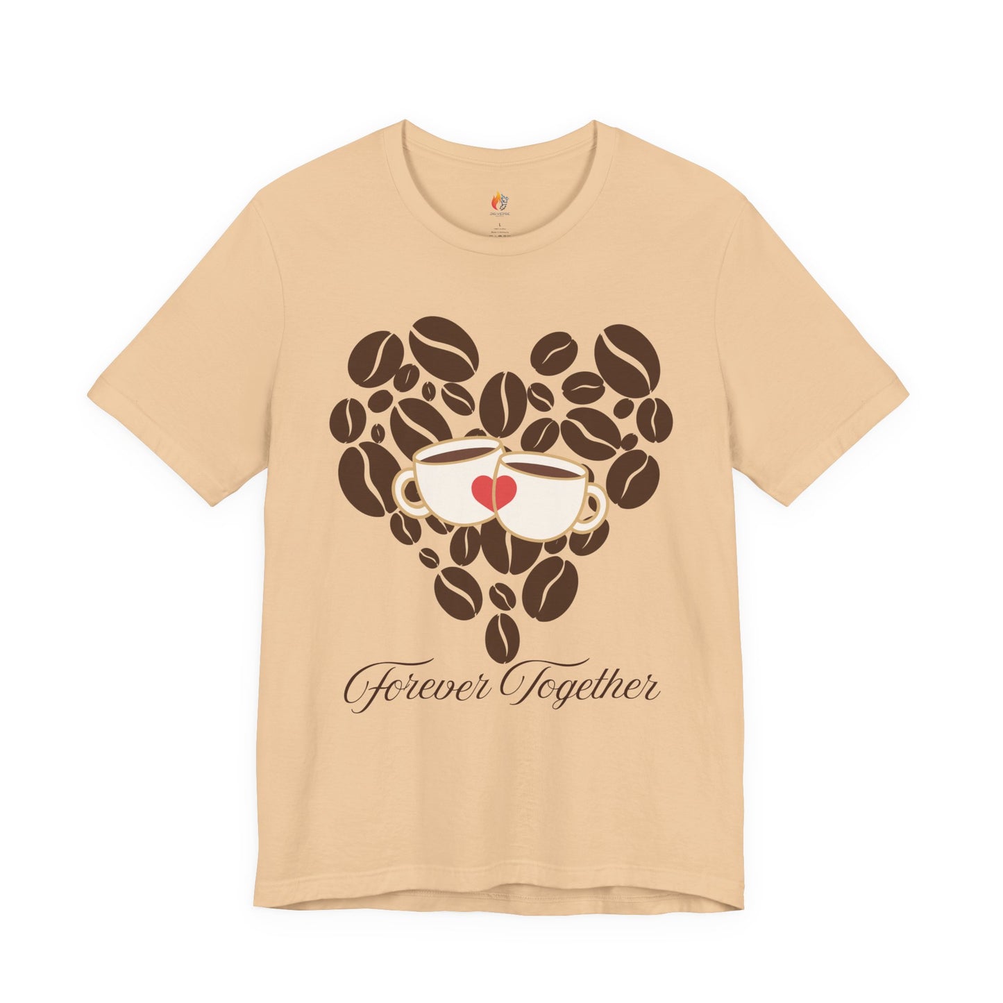 Coffee Lover, Forever Together T-Shirt, Valentine’s Day T-shirt, Cute Valentine Shirt, Love Graphic Tee, Unisex Valentine Outfit, Gift for Him or Her, Romantic Holiday Tee