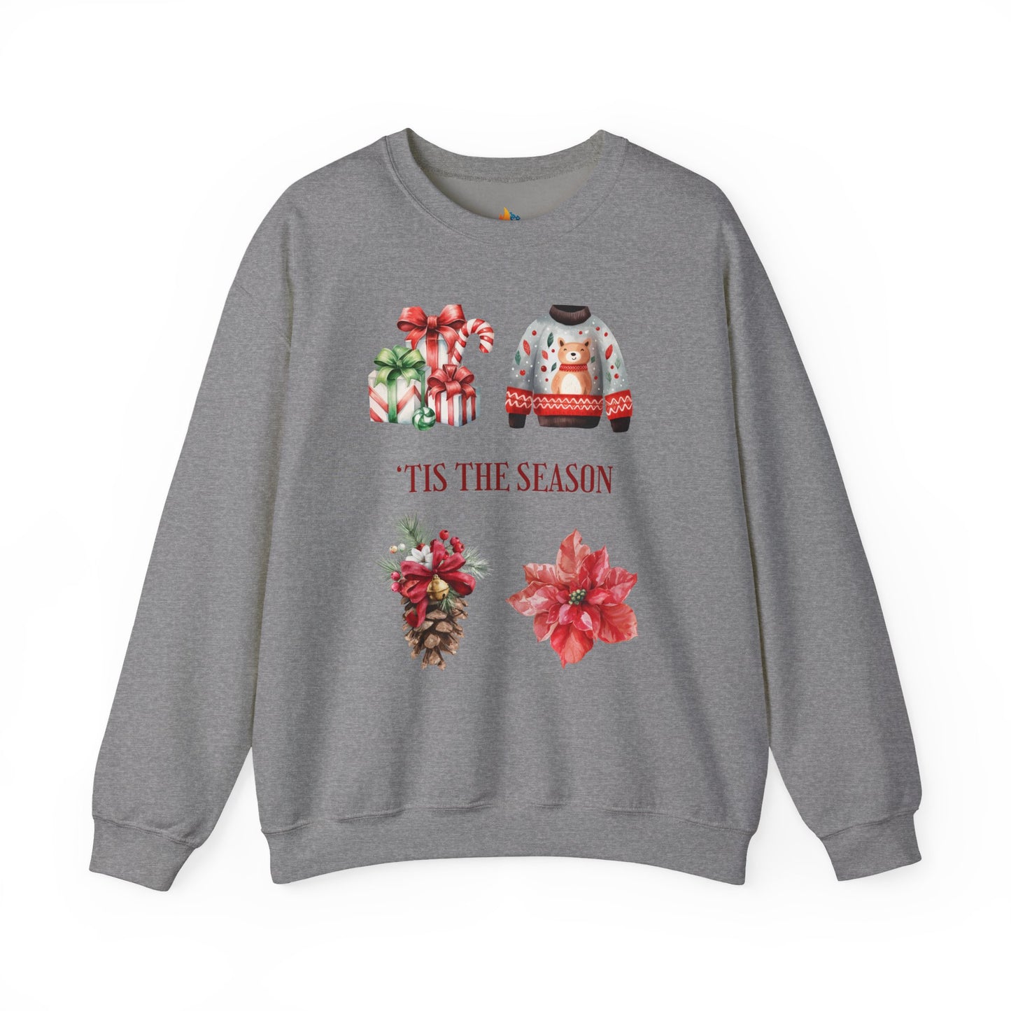 Tis the season Christmas Sweatshirt, Unisex Crewneck, Holiday Season Outfit, Winter Sweatshirt