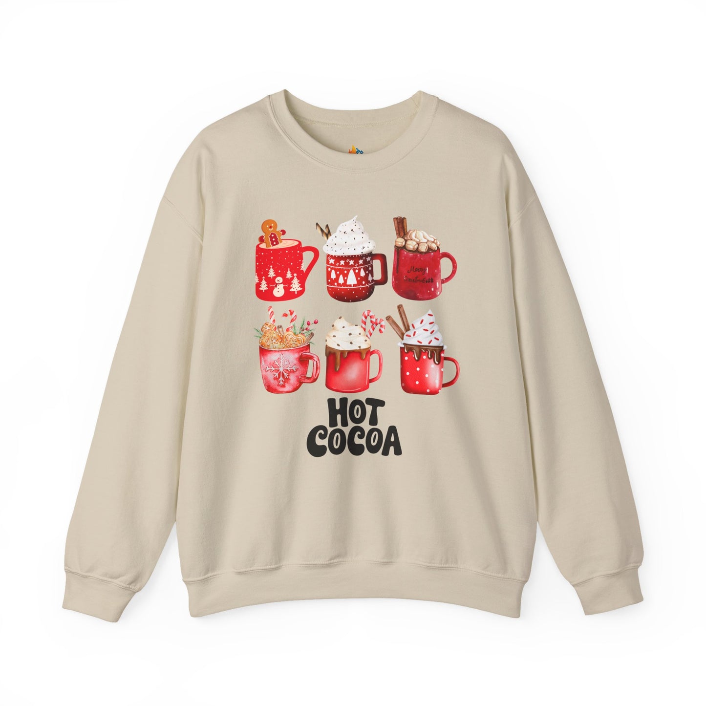 Hot Cocoa Christmas Sweatshirt, Unisex Crewneck, Holiday Season Outfit, Winter Sweatshirt