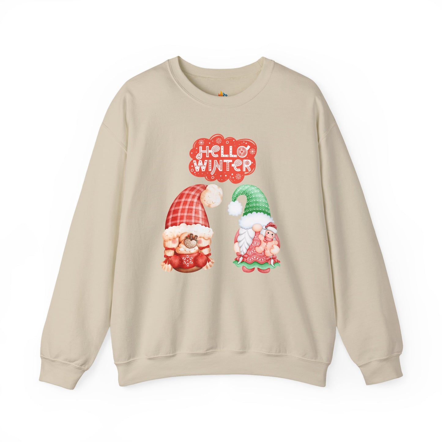 Hello Winter, Christmas Sweatshirt, Unisex Crewneck, Holiday Season Outfit, Winter Sweatshirt
