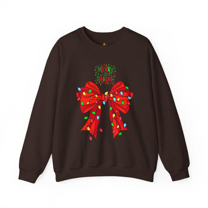 Merry & Bright, Christmas Sweatshirt, Unisex Crewneck, Holiday Season Outfit, Winter Sweatshirt