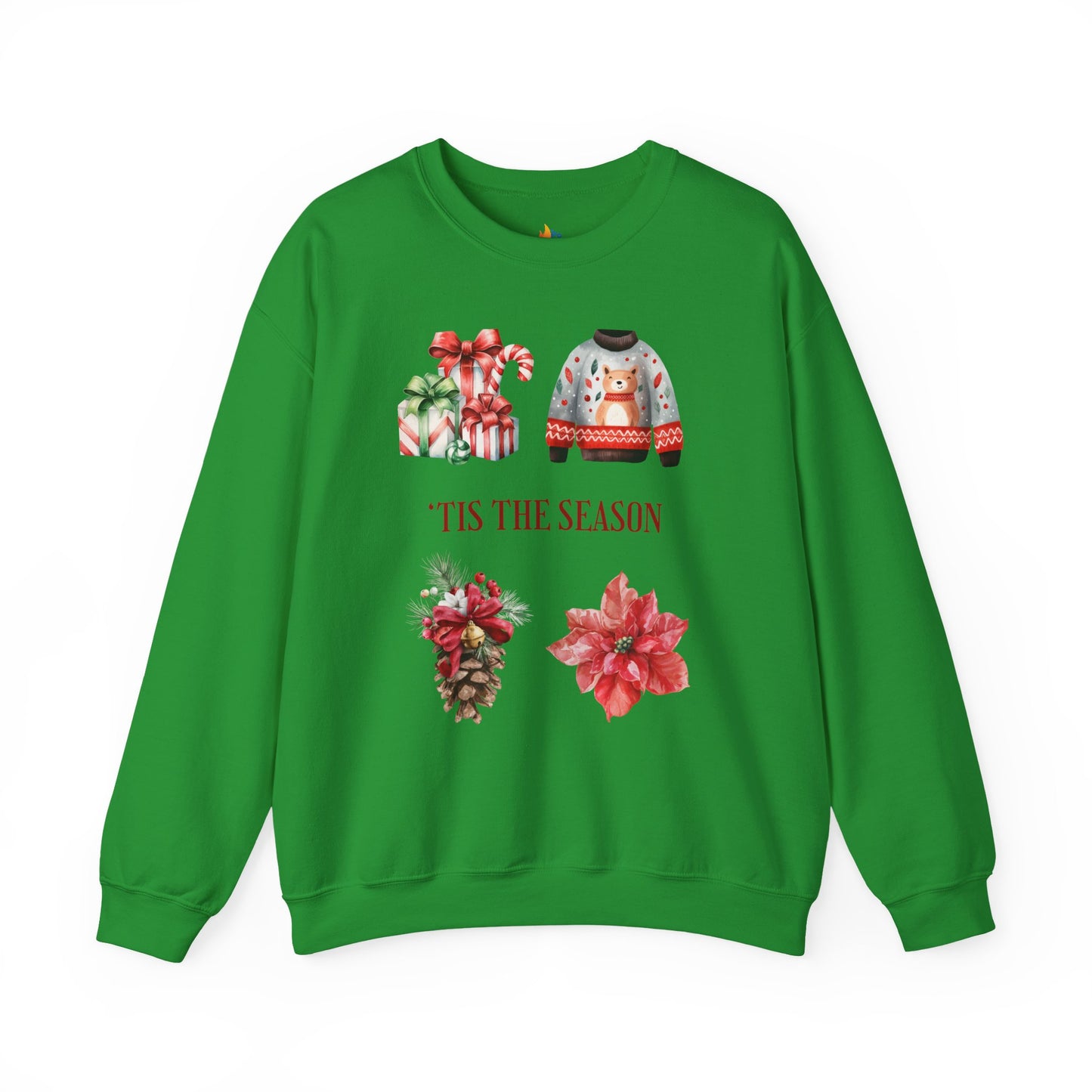 Tis the season Christmas Sweatshirt, Unisex Crewneck, Holiday Season Outfit, Winter Sweatshirt