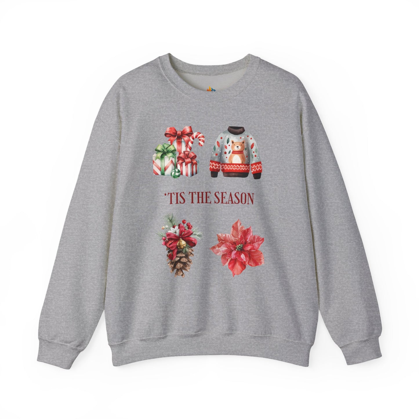 Tis the season Christmas Sweatshirt, Unisex Crewneck, Holiday Season Outfit, Winter Sweatshirt