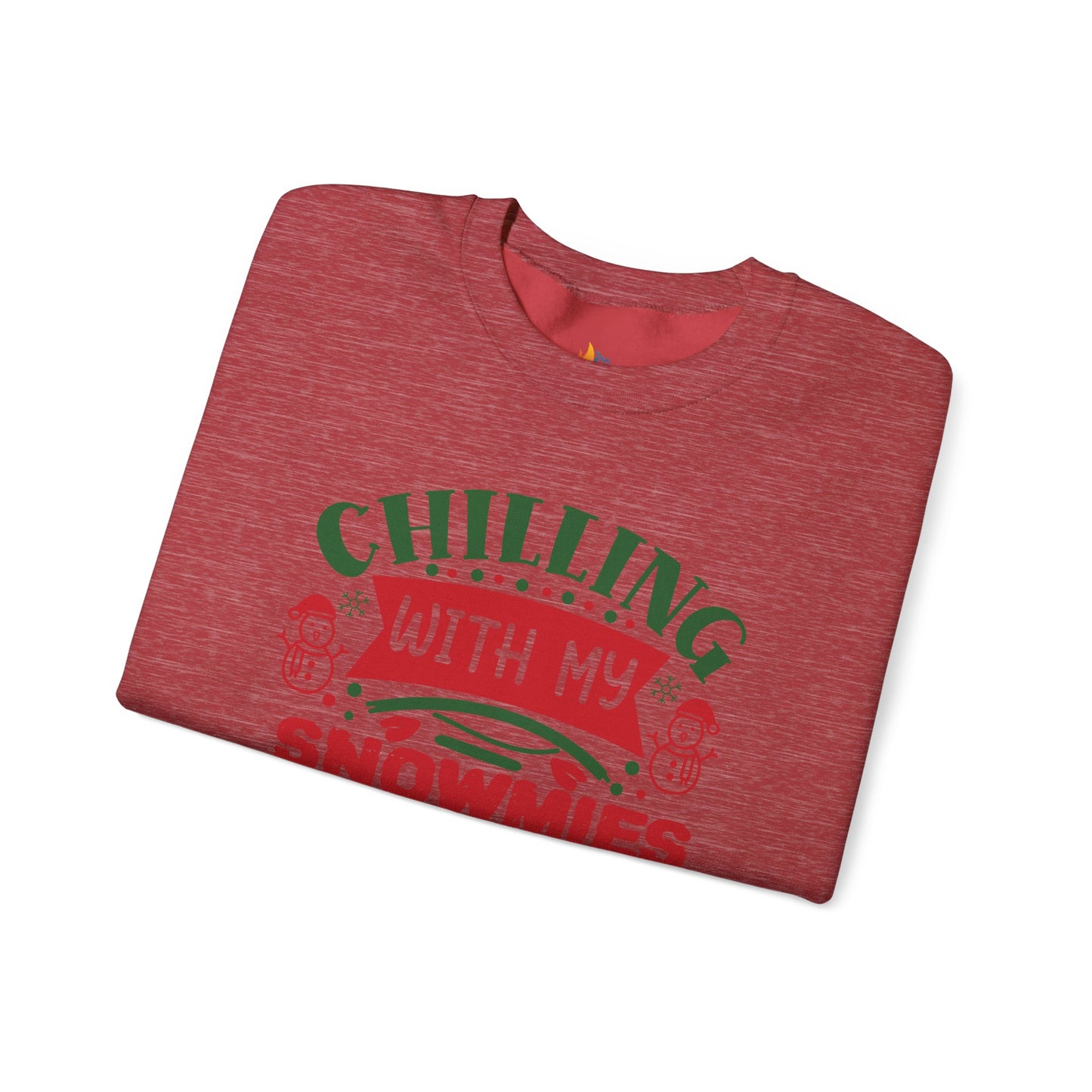 Chillin with my snowmies, Christmas Sweatshirt, Unisex Crewneck, Holiday Season Outfit, Winter Sweatshirt