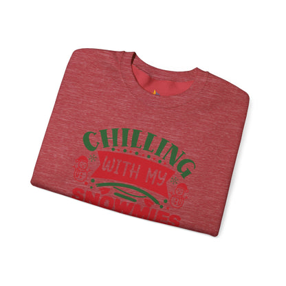 Chillin with my snowmies, Christmas Sweatshirt, Unisex Crewneck, Holiday Season Outfit, Winter Sweatshirt