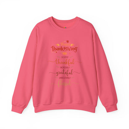 Happy Thanksgiving Sweatshirt, Unisex Crewneck, Fall Season Outfit, Cozy Fall Gift