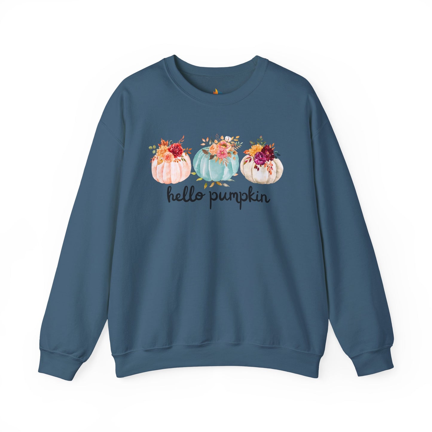Hello Pumpkin Sweatshirt, Unisex Crewneck, Fall Season Outfit, Cozy Fall Gift, Halloween gift