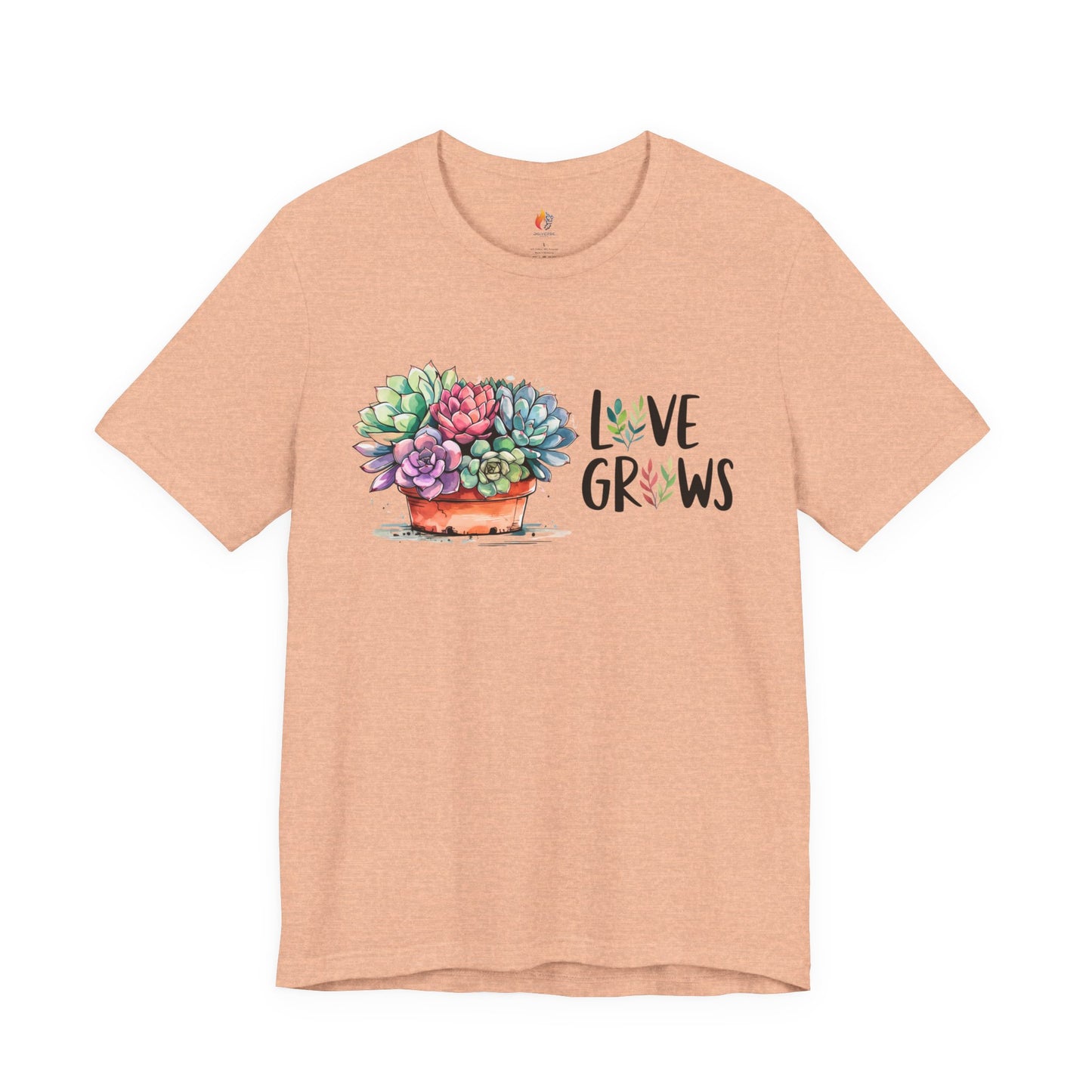 Love Grows T-Shirt - Unisex Short Sleeve, Valentines day Gift