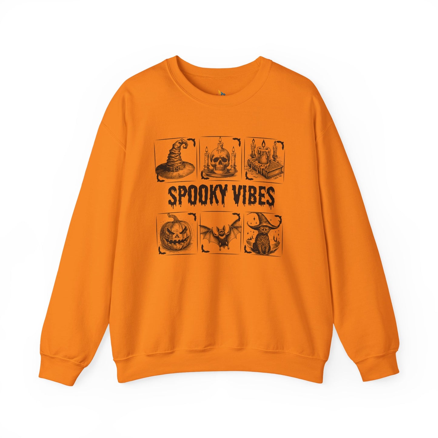 Spooky Vibes Halloween Sweatshirt, Unisex Crewneck, Fall Season Outfit, Cozy Fall Gift, Halloween Gift