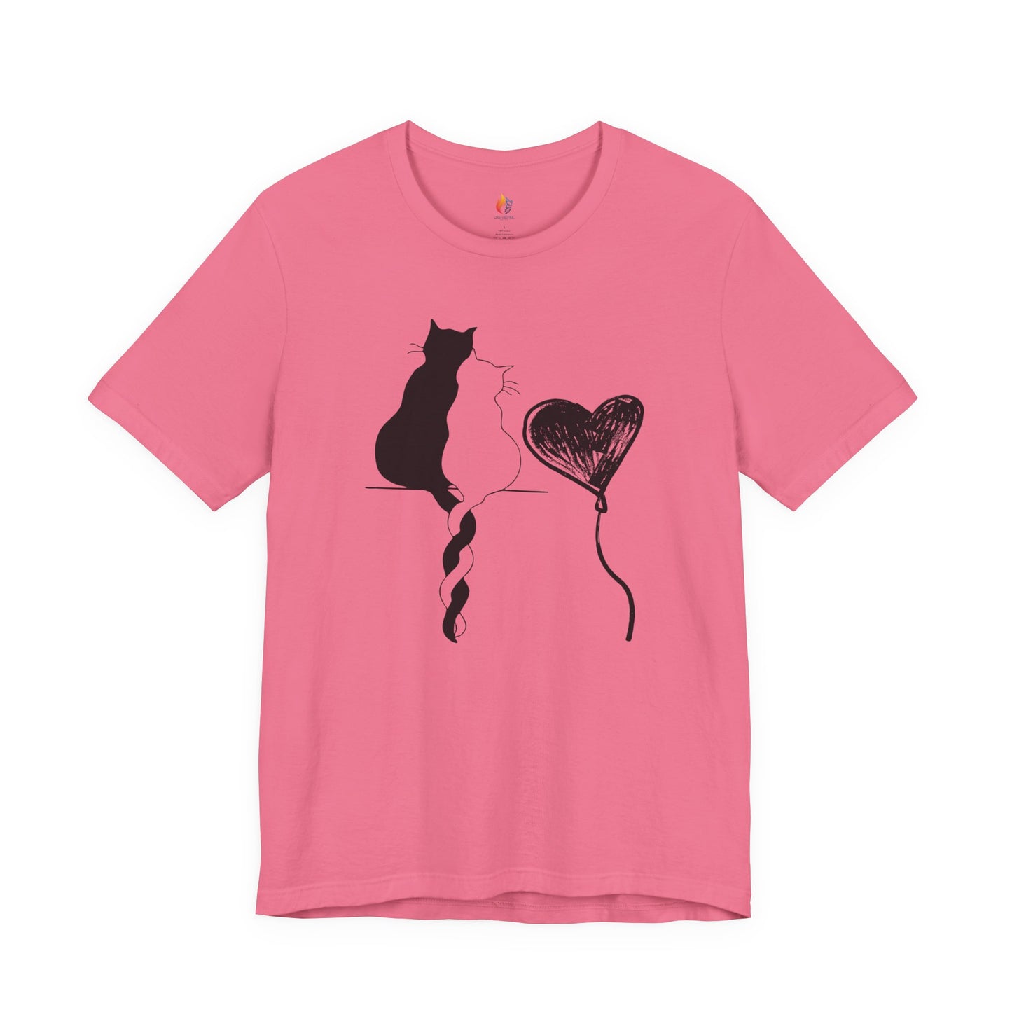 Cat Love T-Shirt, Valentine’s Day T-shirt, Cute Valentine Shirt, Love Graphic Tee, Unisex Valentine Outfit, Gift for Him or Her, Romantic Holiday Tee