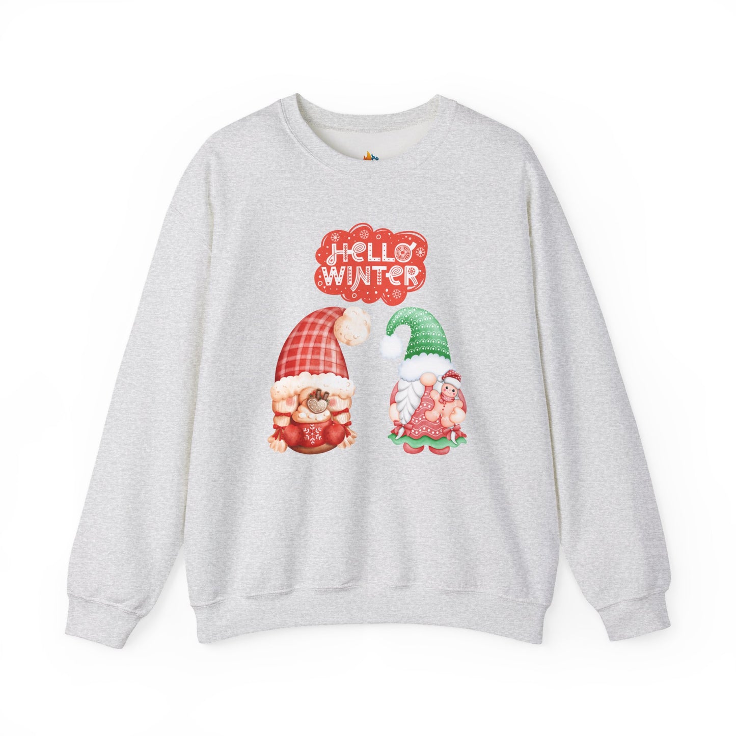 Hello Winter, Christmas Sweatshirt, Unisex Crewneck, Holiday Season Outfit, Winter Sweatshirt