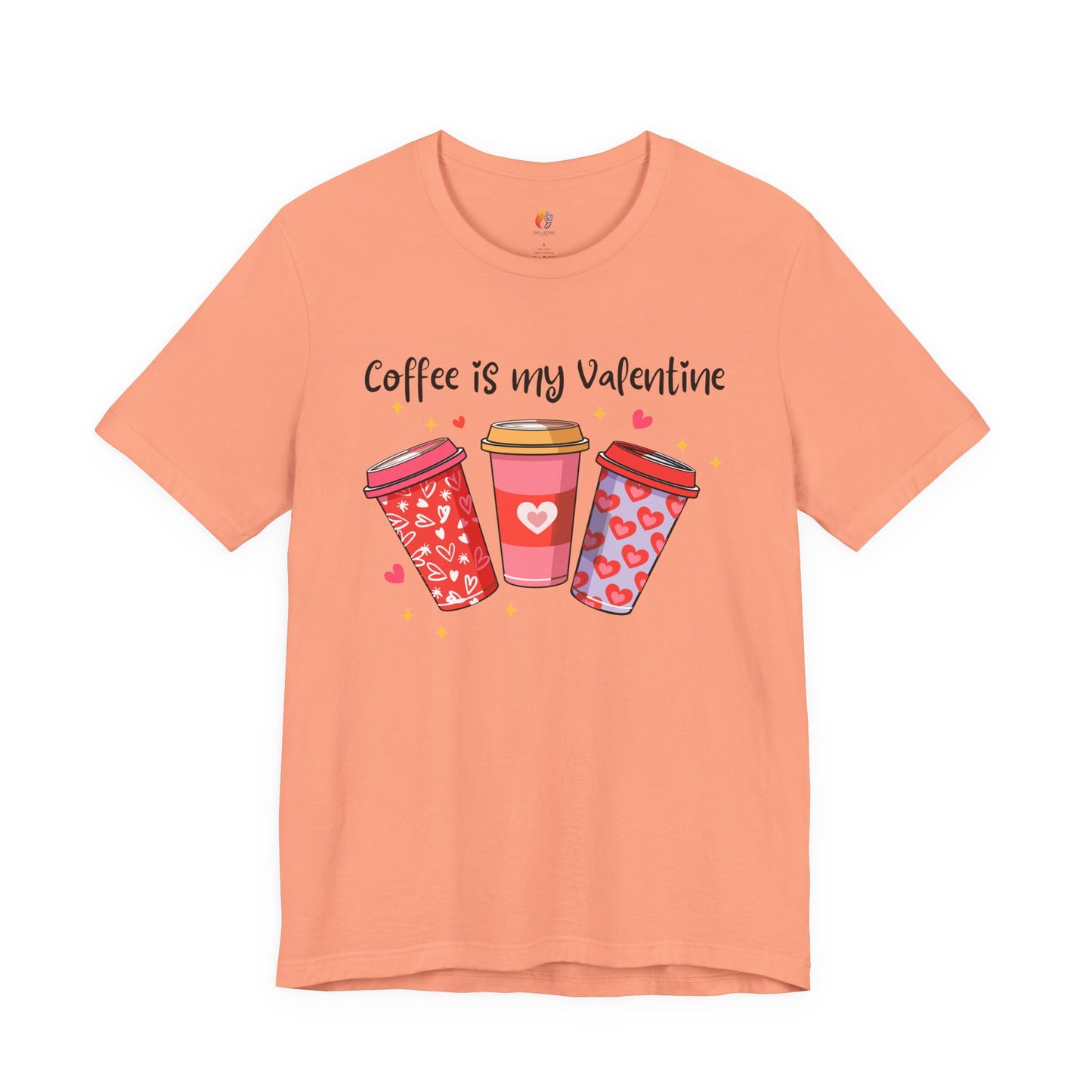Coffee is my Valentine T-Shirt, Valentine’s Day T-shirt, Cute Valentine Shirt, Love Graphic Tee, Unisex Valentine Outfit, Gift for Him or Her, Romantic Holiday Tee