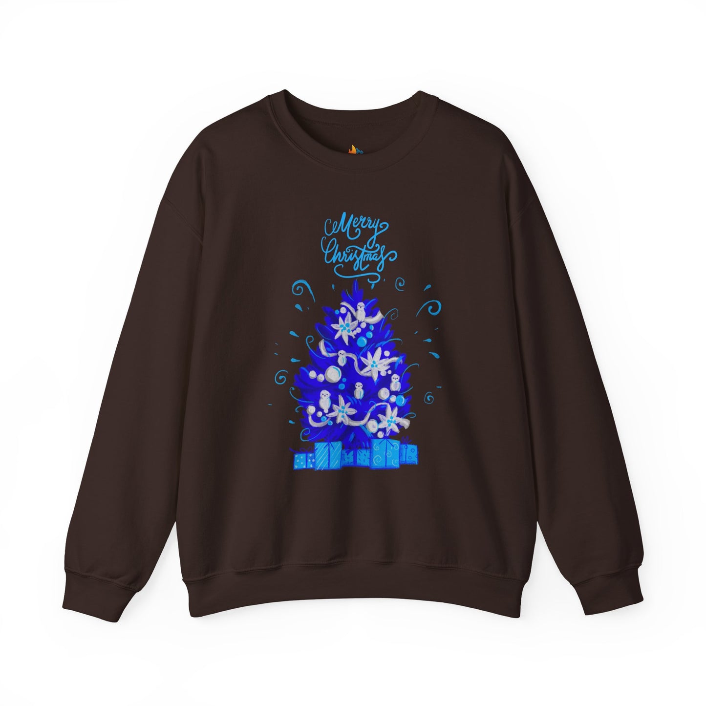 Blue Christmas Sweatshirt, Unisex Crewneck, Holiday Season Outfit, Winter Sweatshirt