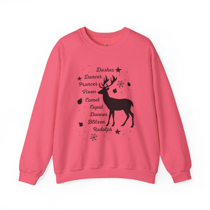 Reindeer, Christmas Sweatshirt, Unisex Crewneck, Holiday Season Outfit, Winter Sweatshirt