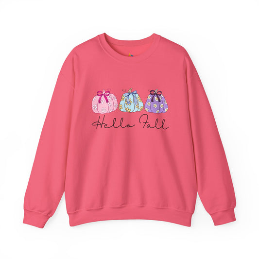 Hello Fall Sweatshirt, Unisex Crewneck, Fall Season Outfit, Cozy Fall Gift