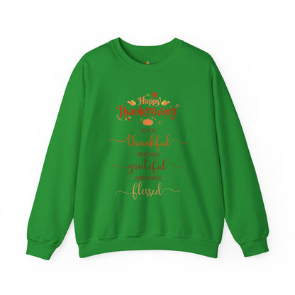 Happy Thanksgiving Sweatshirt, Unisex Crewneck, Fall Season Outfit, Cozy Fall Gift