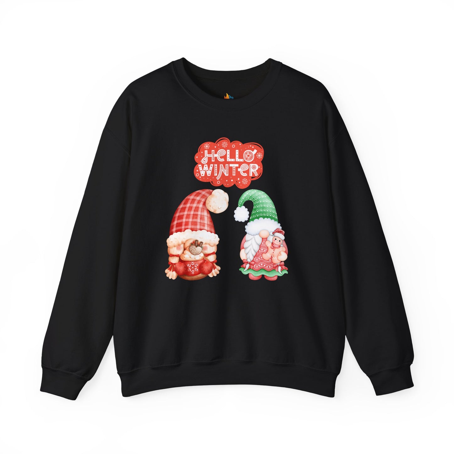 Hello Winter, Christmas Sweatshirt, Unisex Crewneck, Holiday Season Outfit, Winter Sweatshirt