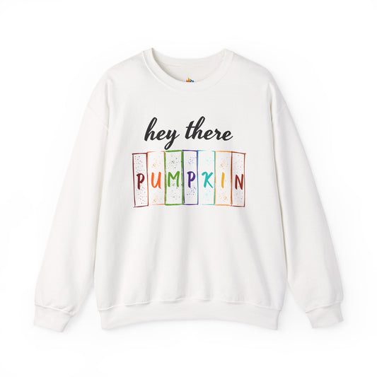 Hey There Pumpkin Sweatshirt, Unisex Crewneck, Fall Season Outfit, Halloween Gift, Cozy Fall Gift