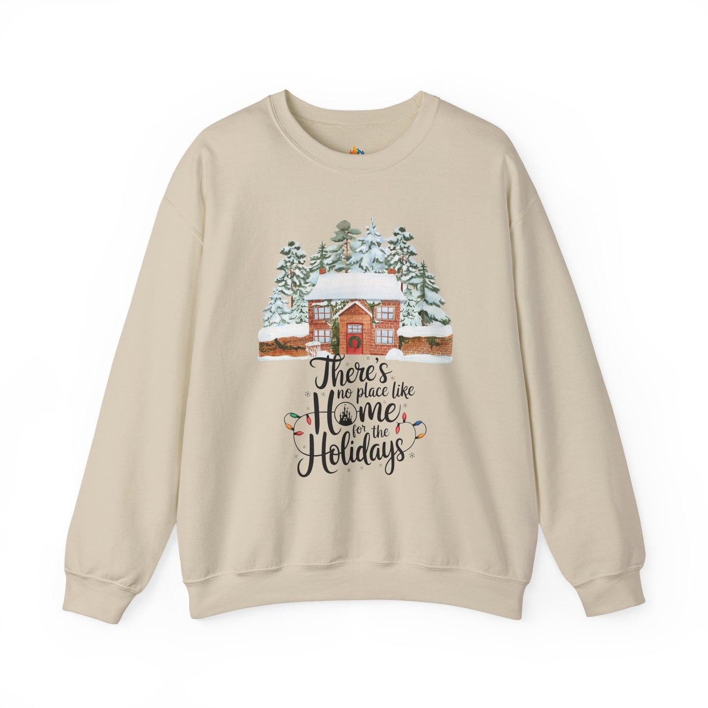 There is no place like Home for Holidays, Christmas Sweatshirt, Unisex Crewneck, Holiday Season Outfit, Winter Sweatshirt