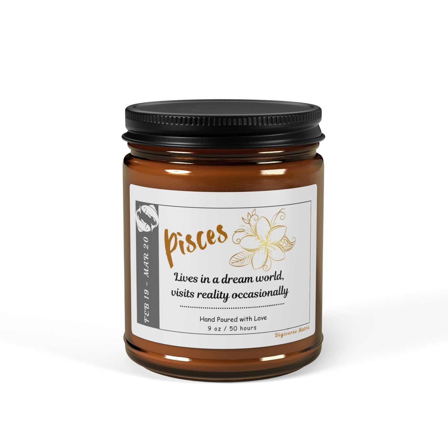 Pisces Candle, Zodiac Candle Collection, Astrology-Inspired Candles, Horoscope Gifts