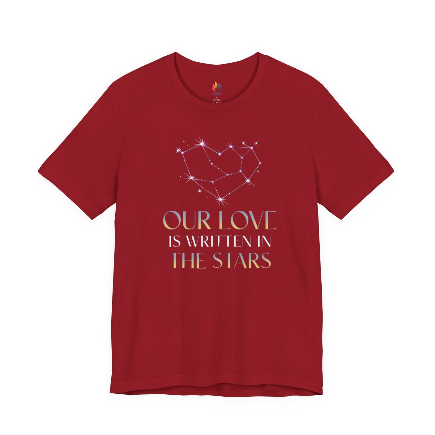 Love is written on the Stars T-Shirt, Valentine’s Day T-shirt, Cute Valentine Shirt, Love Graphic Tee, Unisex Valentine Outfit, Gift for Him or Her, Romantic Holiday Tee