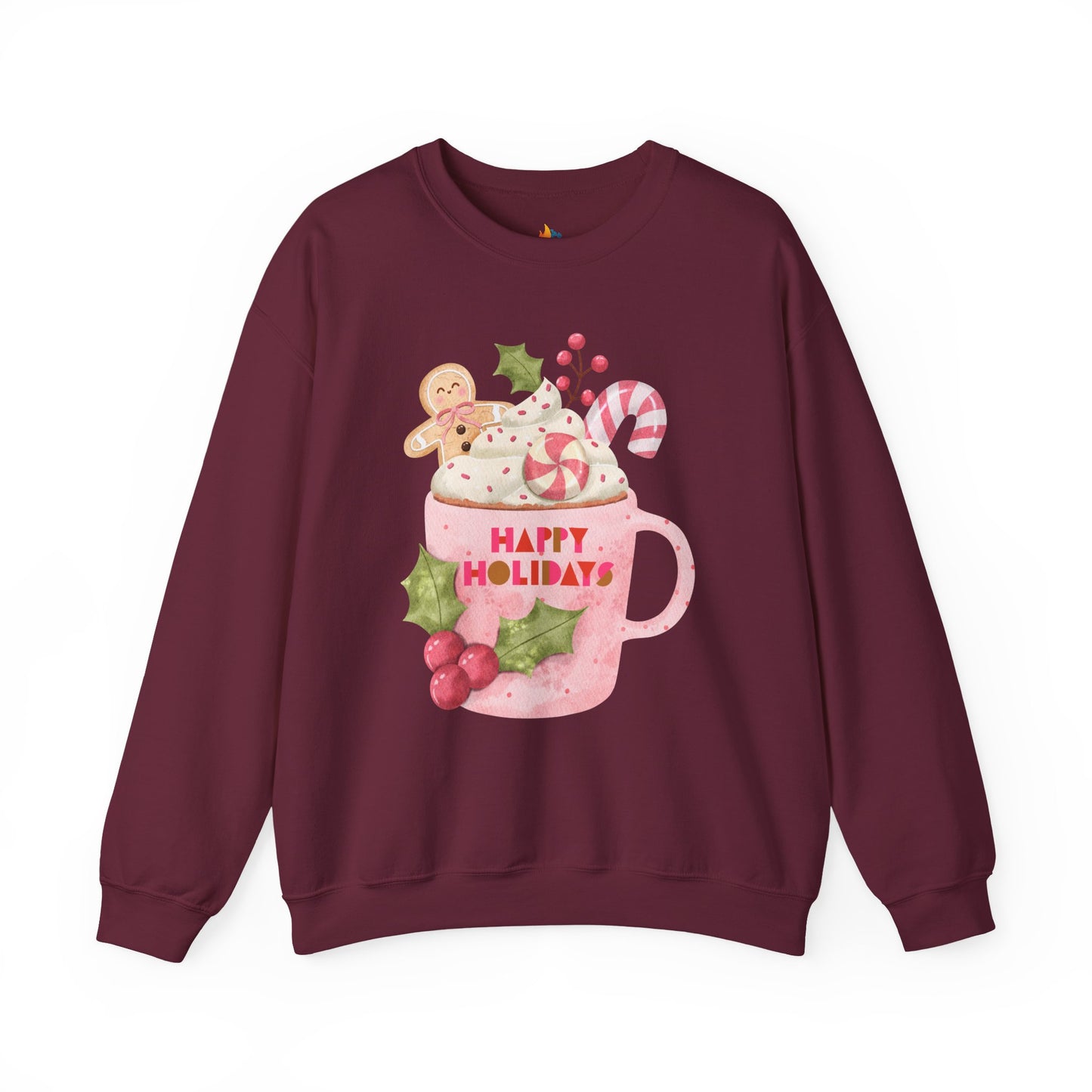 Happy Holidays, Christmas Sweatshirt, Unisex Crewneck, Holiday Season Outfit, Winter Sweatshirt