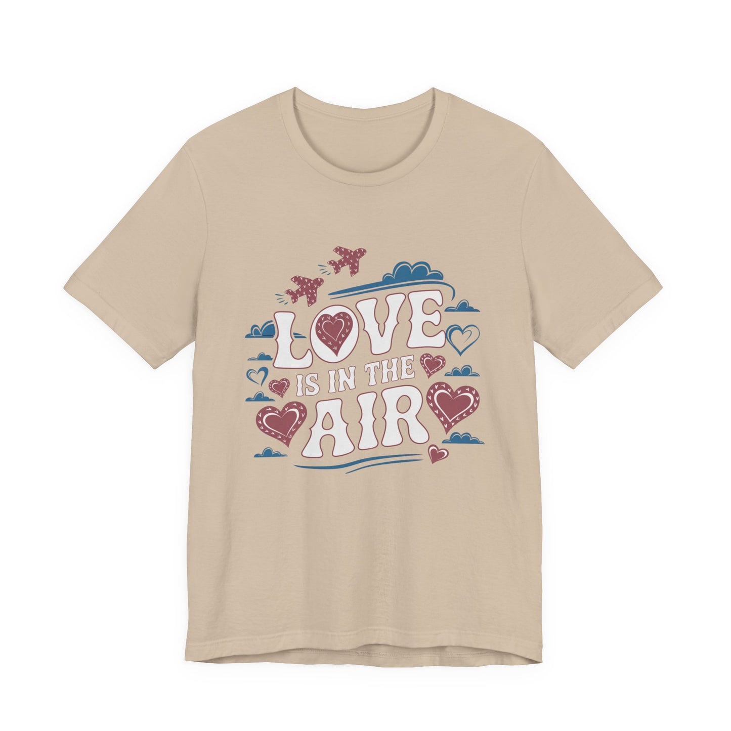 Love is in the Air T-Shirt, Valentine’s Day T-shirt, Cute Valentine Shirt, Love Graphic Tee, Unisex Valentine Outfit, Gift for Him or Her, Romantic Holiday Tee
