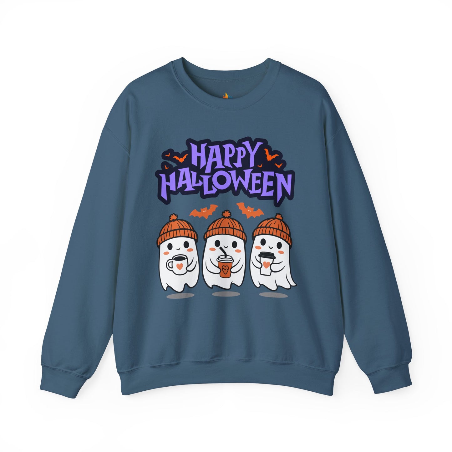 Ghost Happy Halloween Sweatshirt, Unisex Crewneck, Fall Season Outfit, Cozy Fall Gift, Halloween Gift
